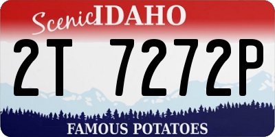 ID license plate 2T7272P