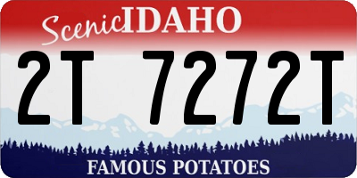 ID license plate 2T7272T