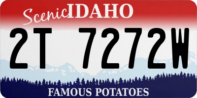 ID license plate 2T7272W