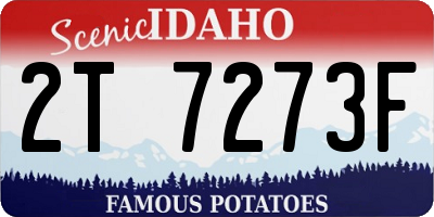 ID license plate 2T7273F