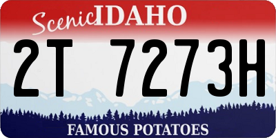 ID license plate 2T7273H