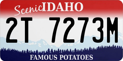 ID license plate 2T7273M