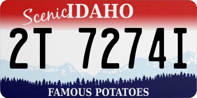 ID license plate 2T7274I