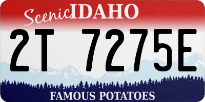 ID license plate 2T7275E