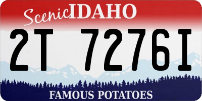 ID license plate 2T7276I
