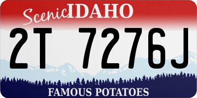 ID license plate 2T7276J