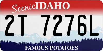 ID license plate 2T7276L