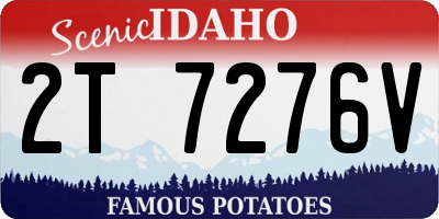 ID license plate 2T7276V