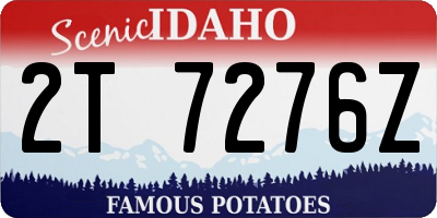 ID license plate 2T7276Z