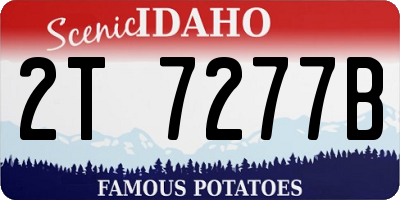 ID license plate 2T7277B