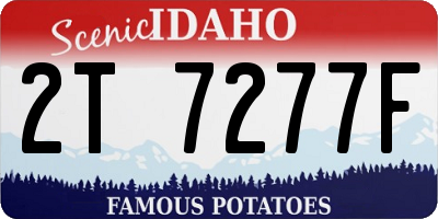 ID license plate 2T7277F