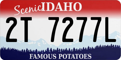ID license plate 2T7277L