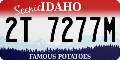 ID license plate 2T7277M