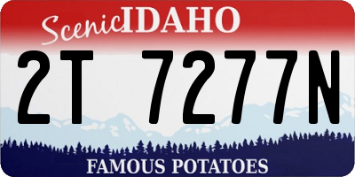 ID license plate 2T7277N