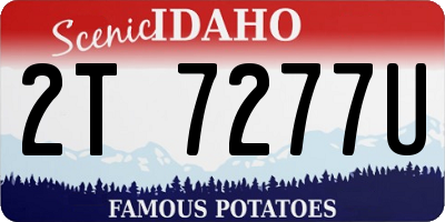 ID license plate 2T7277U