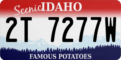 ID license plate 2T7277W