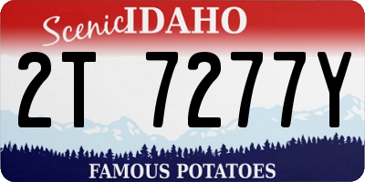 ID license plate 2T7277Y