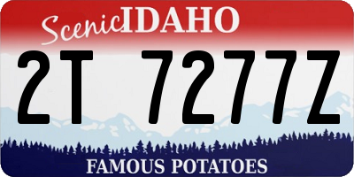 ID license plate 2T7277Z