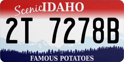 ID license plate 2T7278B