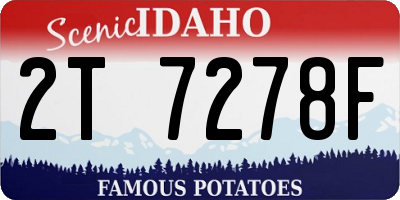 ID license plate 2T7278F
