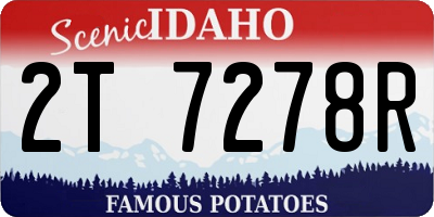 ID license plate 2T7278R