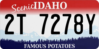 ID license plate 2T7278Y