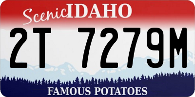 ID license plate 2T7279M