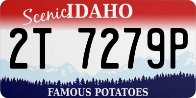 ID license plate 2T7279P