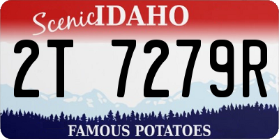 ID license plate 2T7279R