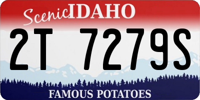 ID license plate 2T7279S