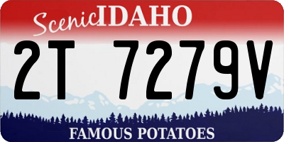 ID license plate 2T7279V