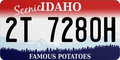 ID license plate 2T7280H
