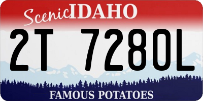 ID license plate 2T7280L