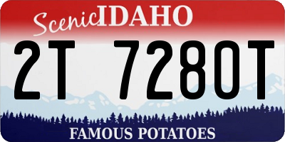ID license plate 2T7280T