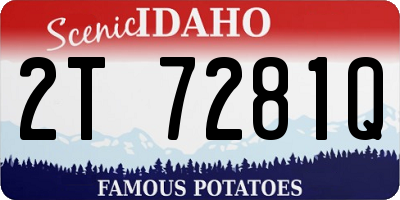 ID license plate 2T7281Q