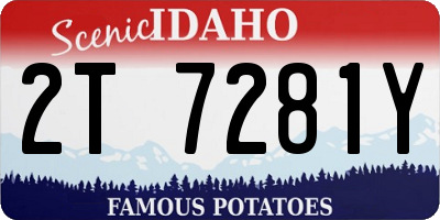 ID license plate 2T7281Y