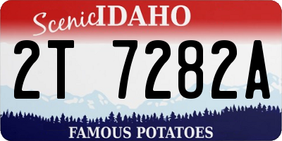 ID license plate 2T7282A