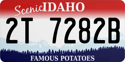 ID license plate 2T7282B