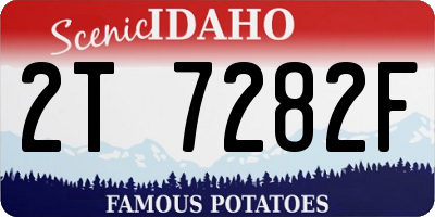 ID license plate 2T7282F