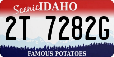 ID license plate 2T7282G