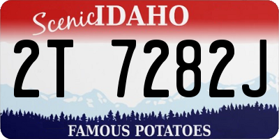 ID license plate 2T7282J