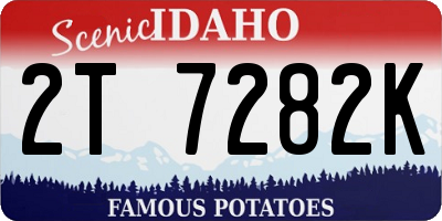 ID license plate 2T7282K
