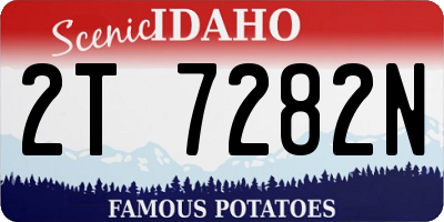 ID license plate 2T7282N