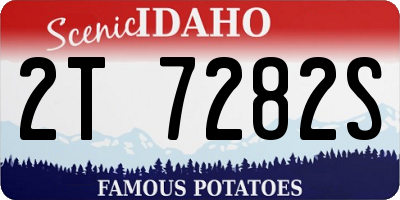 ID license plate 2T7282S