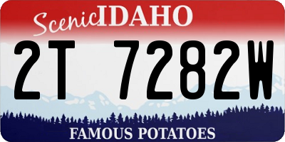 ID license plate 2T7282W