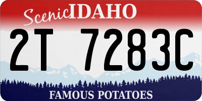 ID license plate 2T7283C