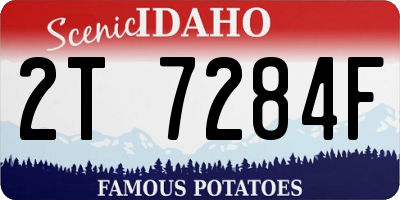 ID license plate 2T7284F