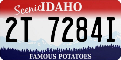ID license plate 2T7284I