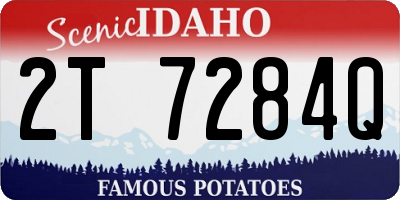 ID license plate 2T7284Q