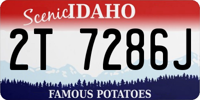 ID license plate 2T7286J